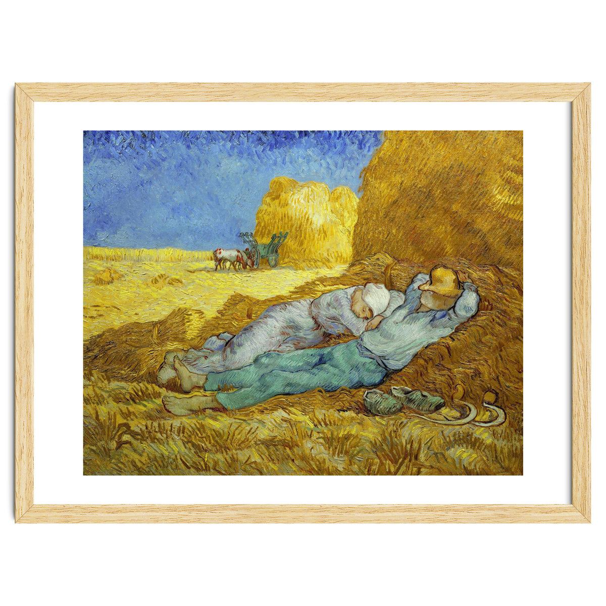 Vincent Van Gogh / 'The Siesta (after Millet)', 1889-1890, Oil on canvas, 73 x 91 cm.