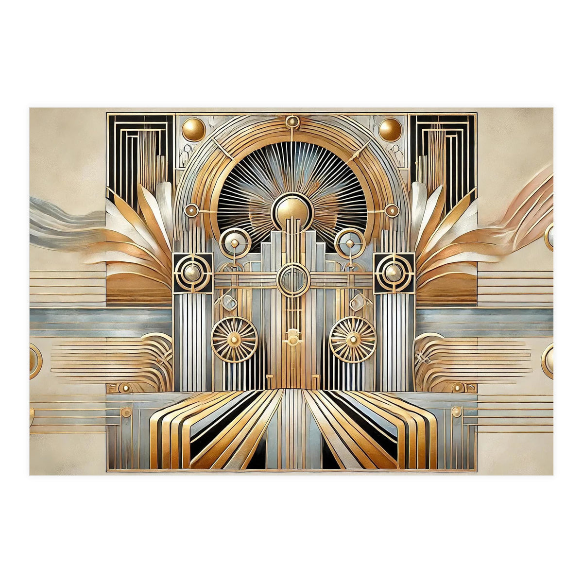 Art Deco Gold Architecture (Print Only)