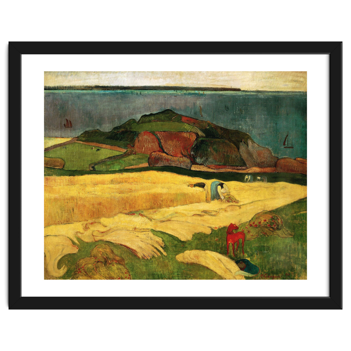 Paul Gauguin / 'Seaside Harvest', 1890, Oil on canvas, 92 × 73 cm.