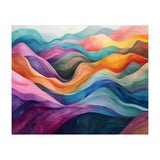 Colorful Abstract Wavy Landscape (Print Only) thumbnail
