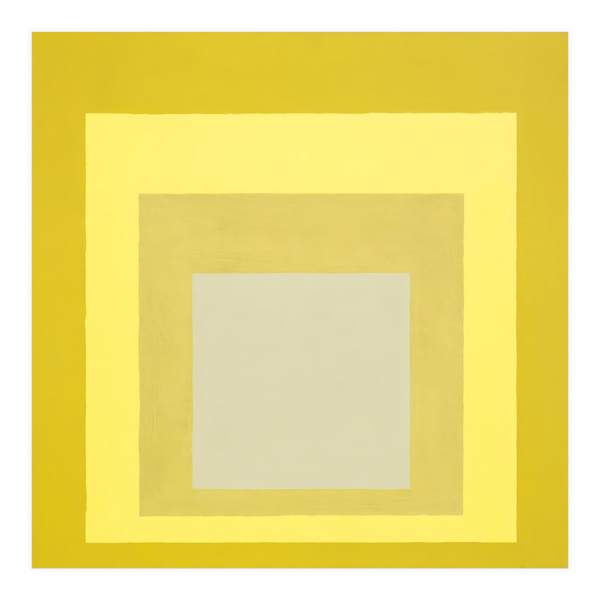 JOSEF ALBERS - HOMAGE TO THE SQUARE YELLOW WHITE (Print Only)