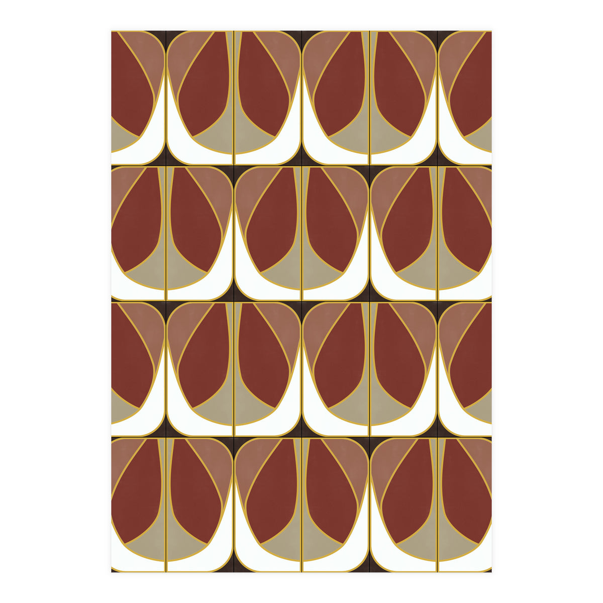 Umber Deco Tiles (Print Only)