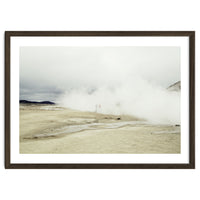 Tourists hidden in the hot spring steam -  Iceland