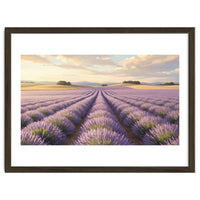 Provençal Sunset: Lavender Field Landscape