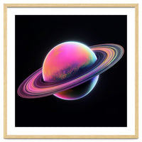 Neon Nebula Planet: Surreal Cosmic Illustration
