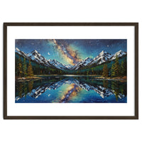 Midnight Mountain Reflection