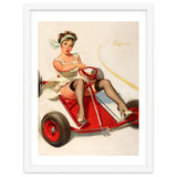 Pinup Sexy Girl On A Go Cart Car thumbnail