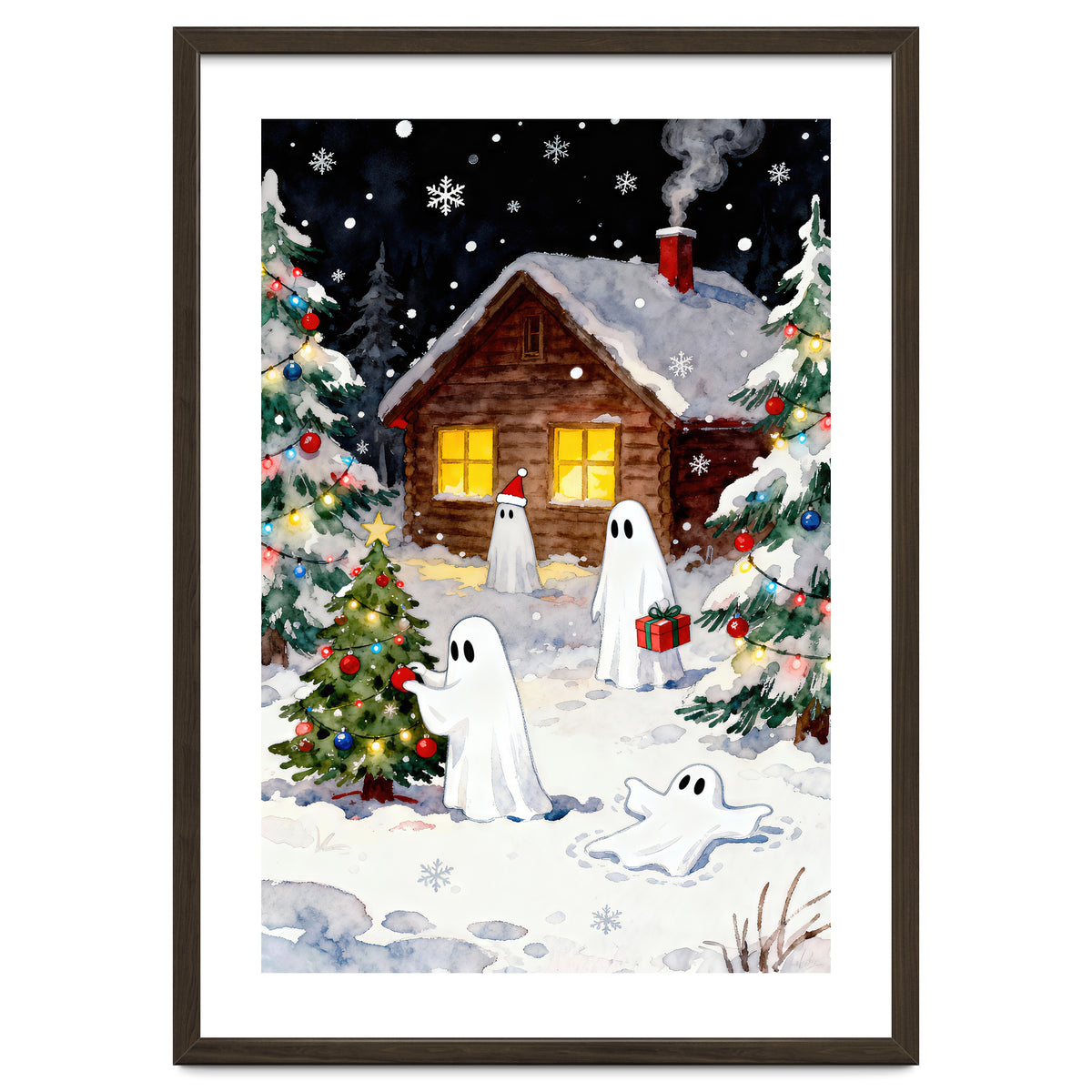 Spirited and Playful Christmas Ghost