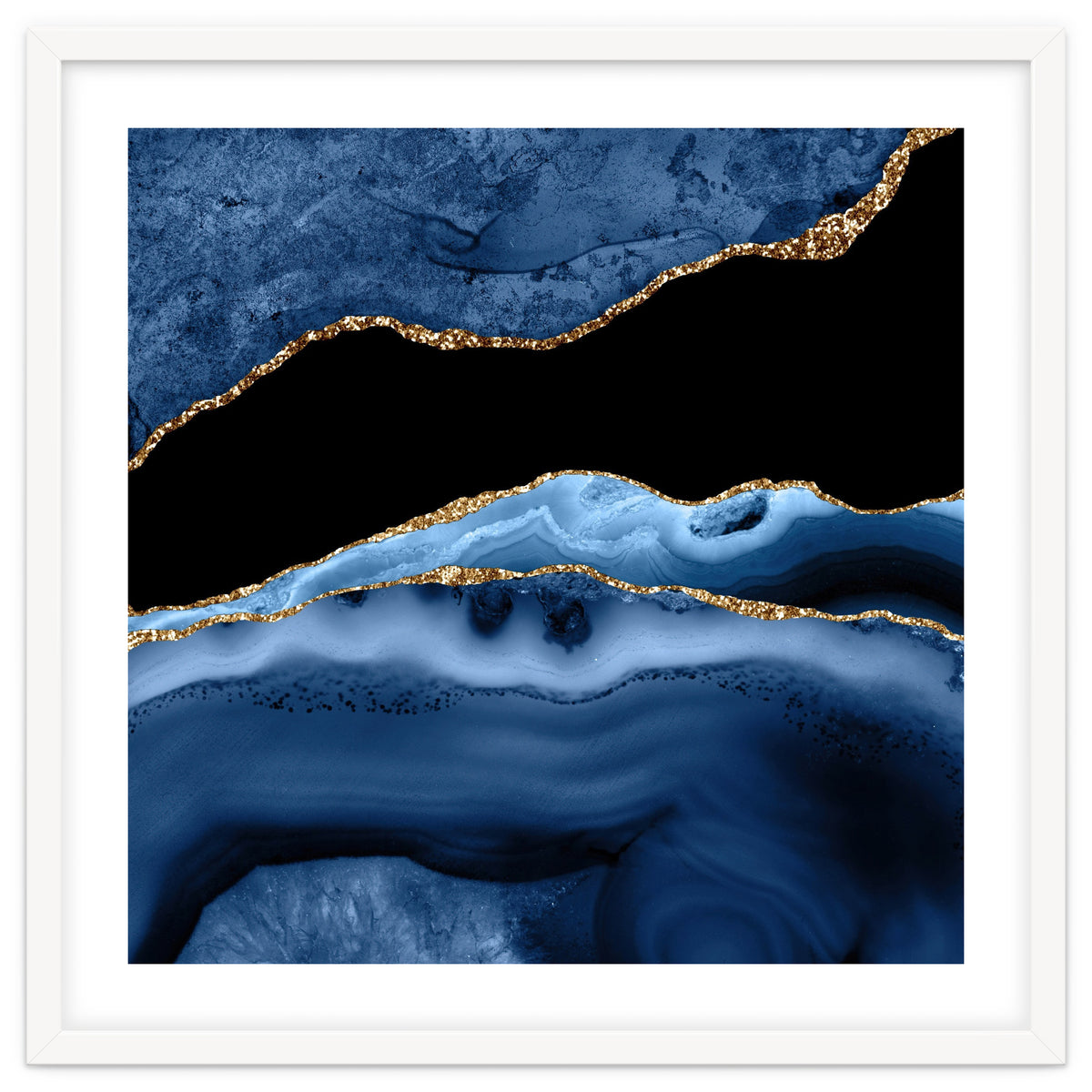 Navy & Gold Agate Texture 13