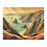 Vintage Cliffside Serenity Poster (Print Only) thumbnail