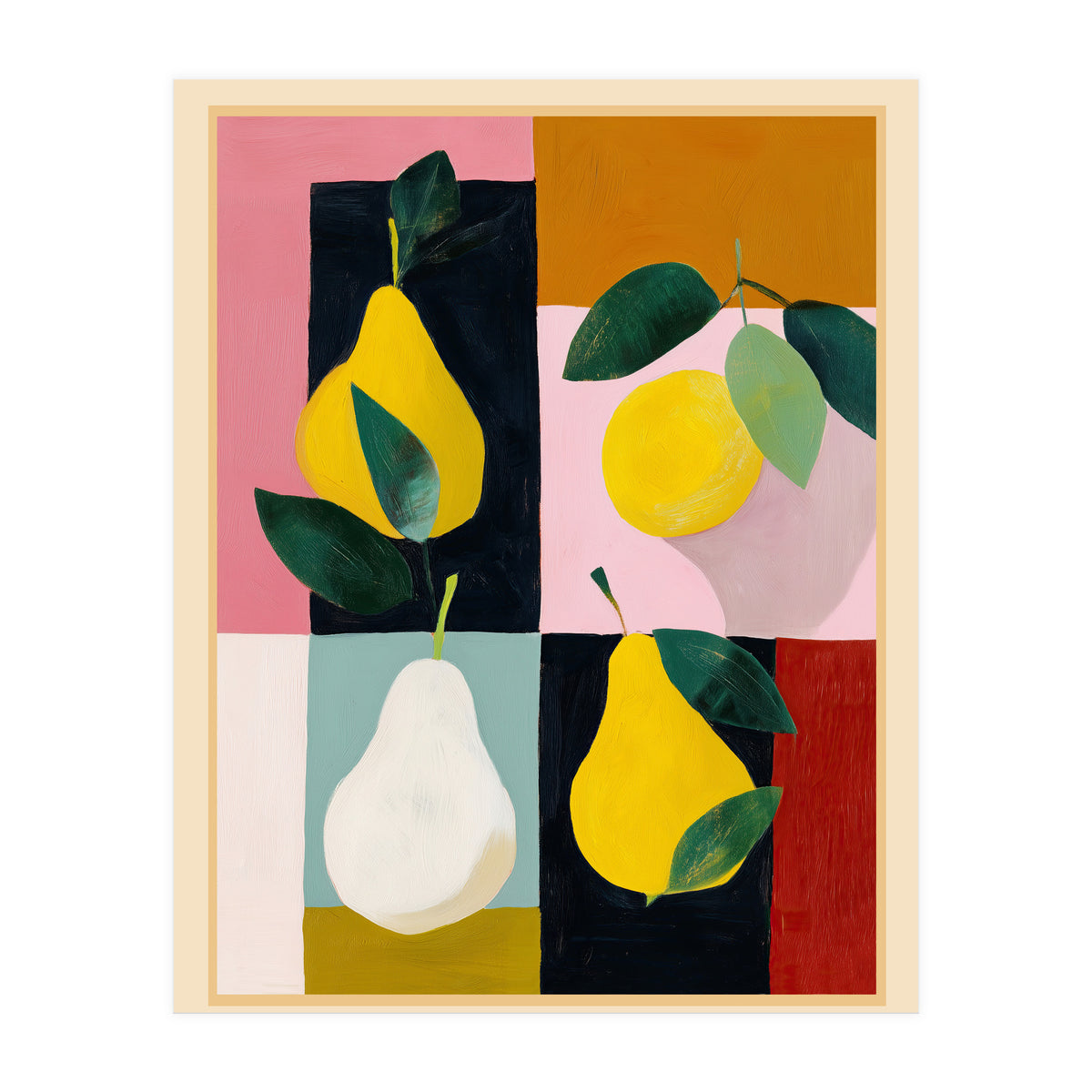 Modern Pears Still Life I (Print Only)
