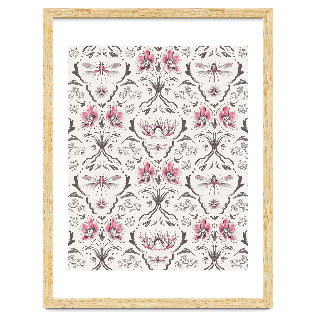 Bohemian Garden Pink Pattern