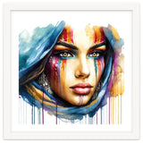 Vivid Warrior Spirit Watercolor Portrait thumbnail