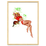 Pinup Girl With A Naughty Racoon thumbnail