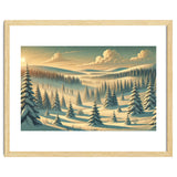 Vintage Finland, Lapland Winter Forest Poster thumbnail