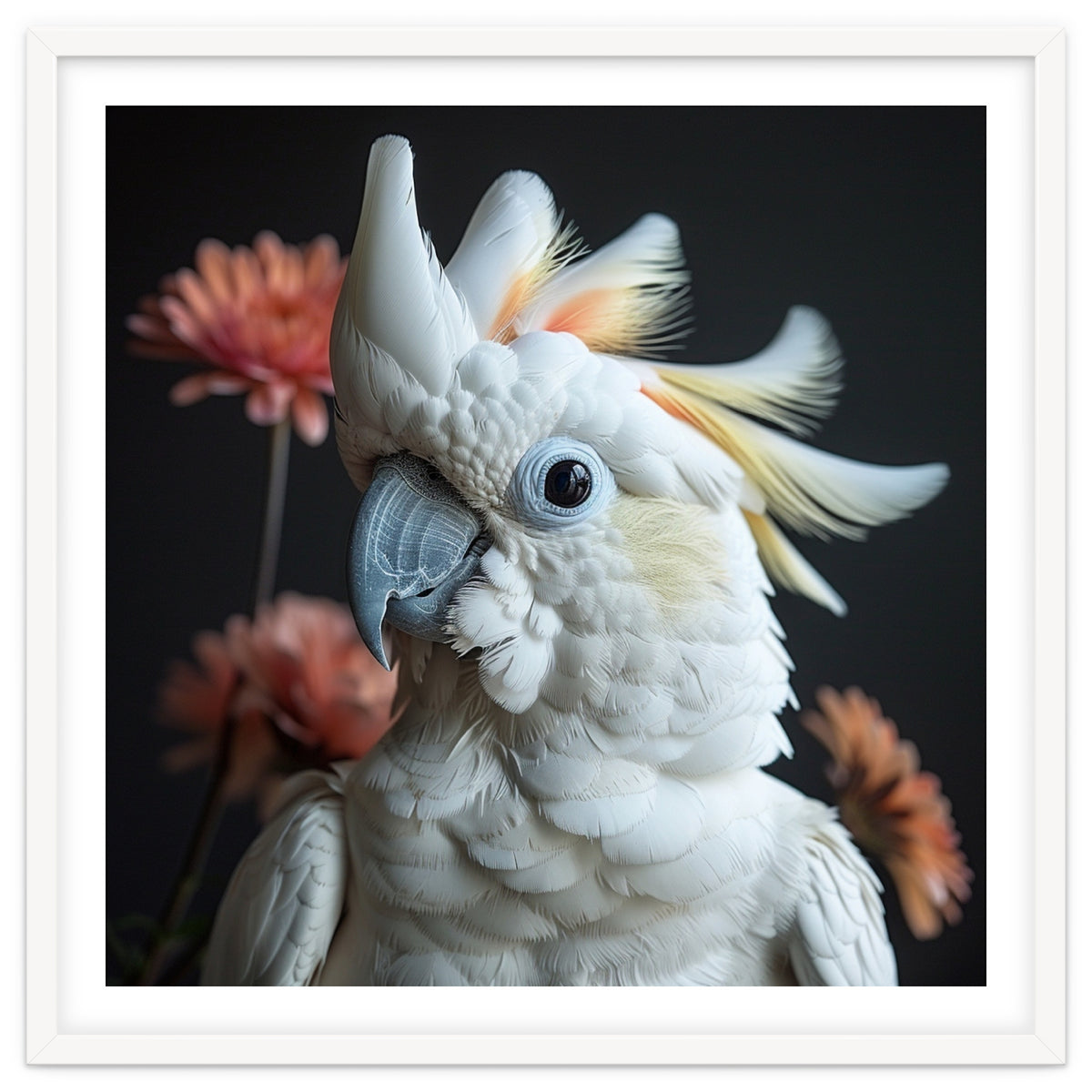 Beautiful Cockatoo Parrot With Yellow Crest