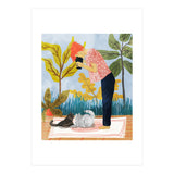 Saturday Afternoon | Cat Mom Pets Photography | Animals Kitten Picnic Watercolor Painting (Print Only) thumbnail