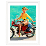Pinup Sexy Motorcycle Girl thumbnail