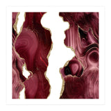 Burgundy & Gold Glitter Agate Texture 05  (Print Only) thumbnail