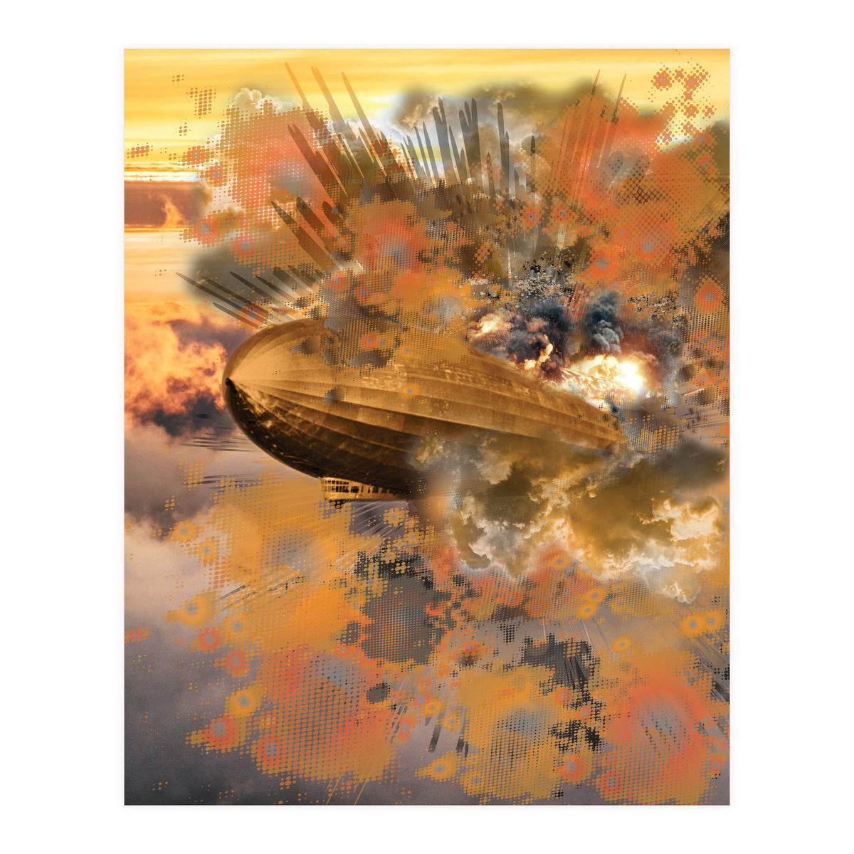 Zeppelin Balloon Explosion (Print Only)