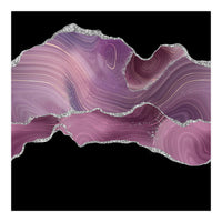 Mauve & Silver Agate Texture 04  (Print Only)