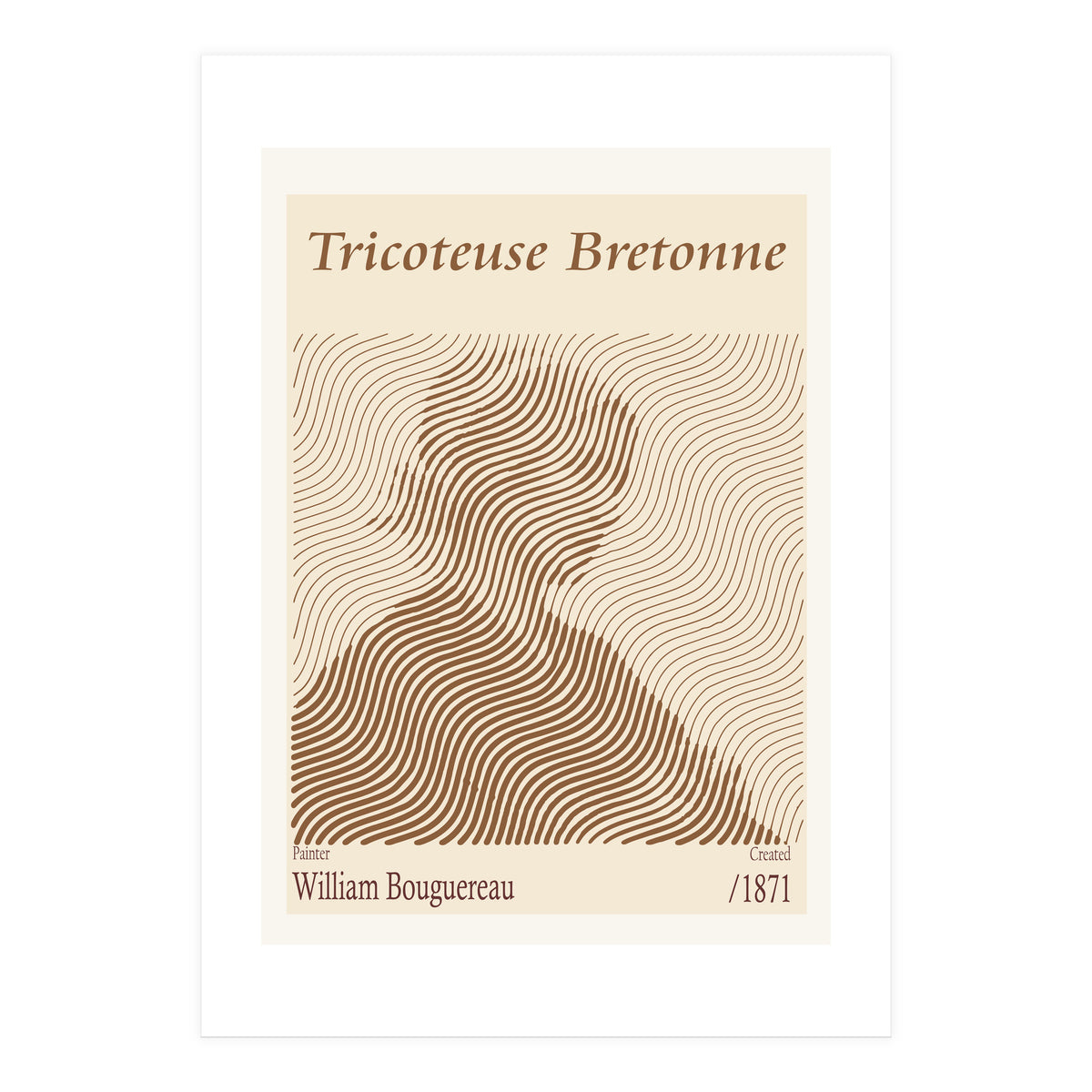 Tricoteuse Bretonne William Bouguereau (1871) (Print Only)