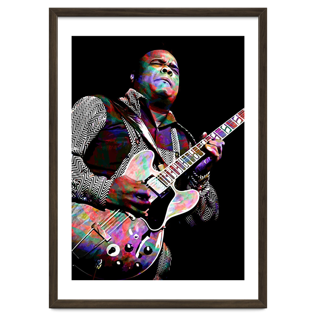 Freddie King American Blues Guitarist Colorful