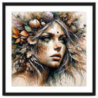 Harvest Crown Druid Woman Portrait