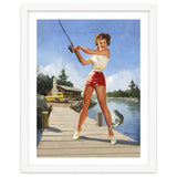 Pinup Fishing Girl With Her Catch thumbnail