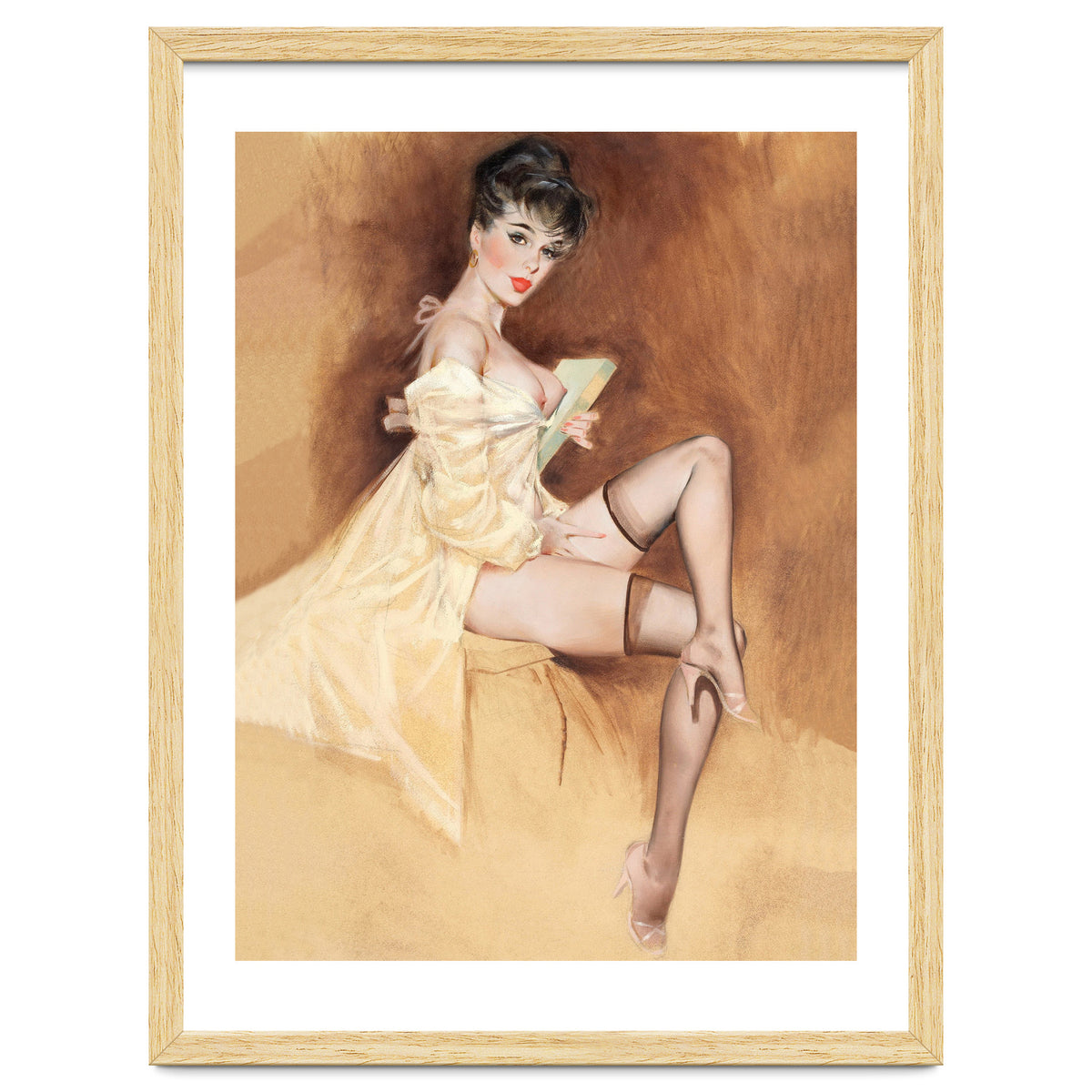 Late Portrait Of Sexy Pinup Secretary Woman