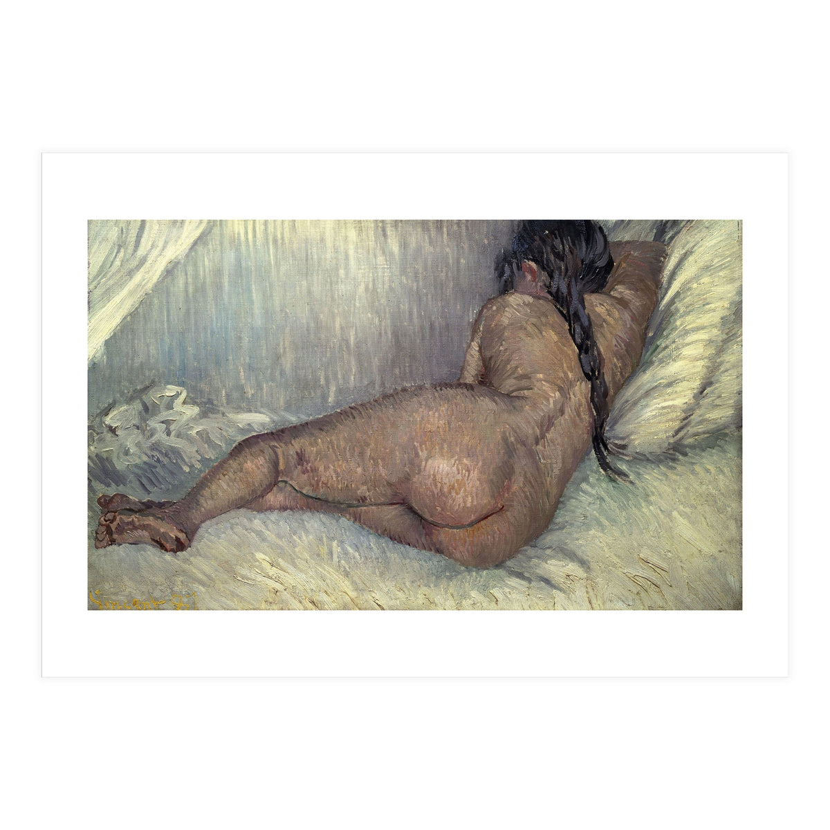 Dutch school. Naked woman. 1887. Oil on canvas (38 x 61 cm). Paris, private collection. (Print Only)