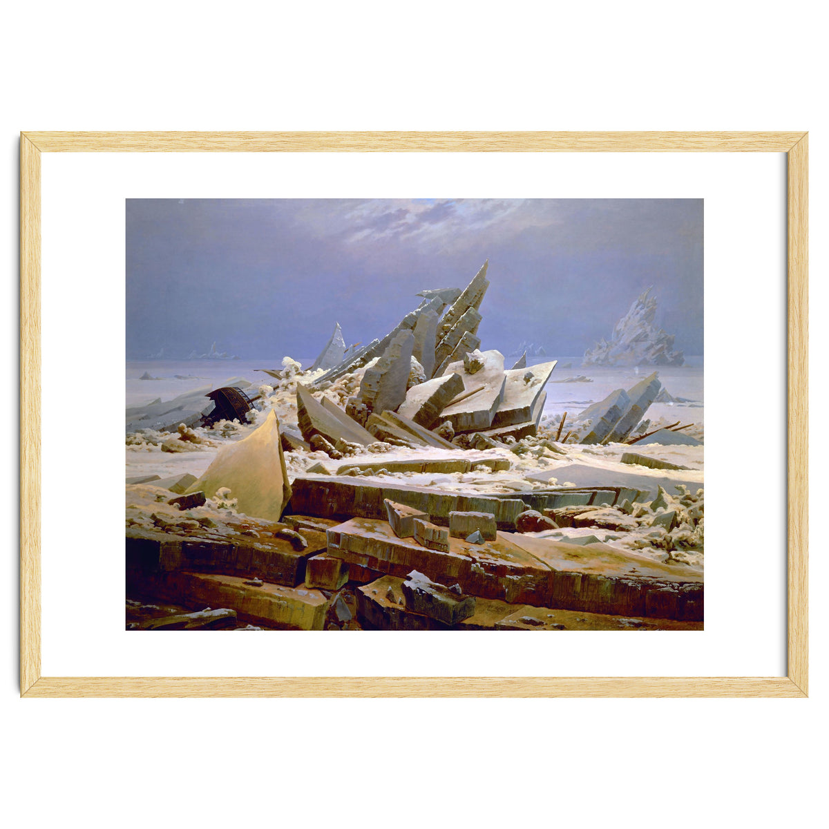 'The Sea of Ice', c. 1823-1824,  Oil on canvas, 96.7 x 126.9 cm.