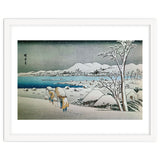 SNOW LANDSCAPE - JAPANESE ENGRAVING - 19TH CENTURY. thumbnail