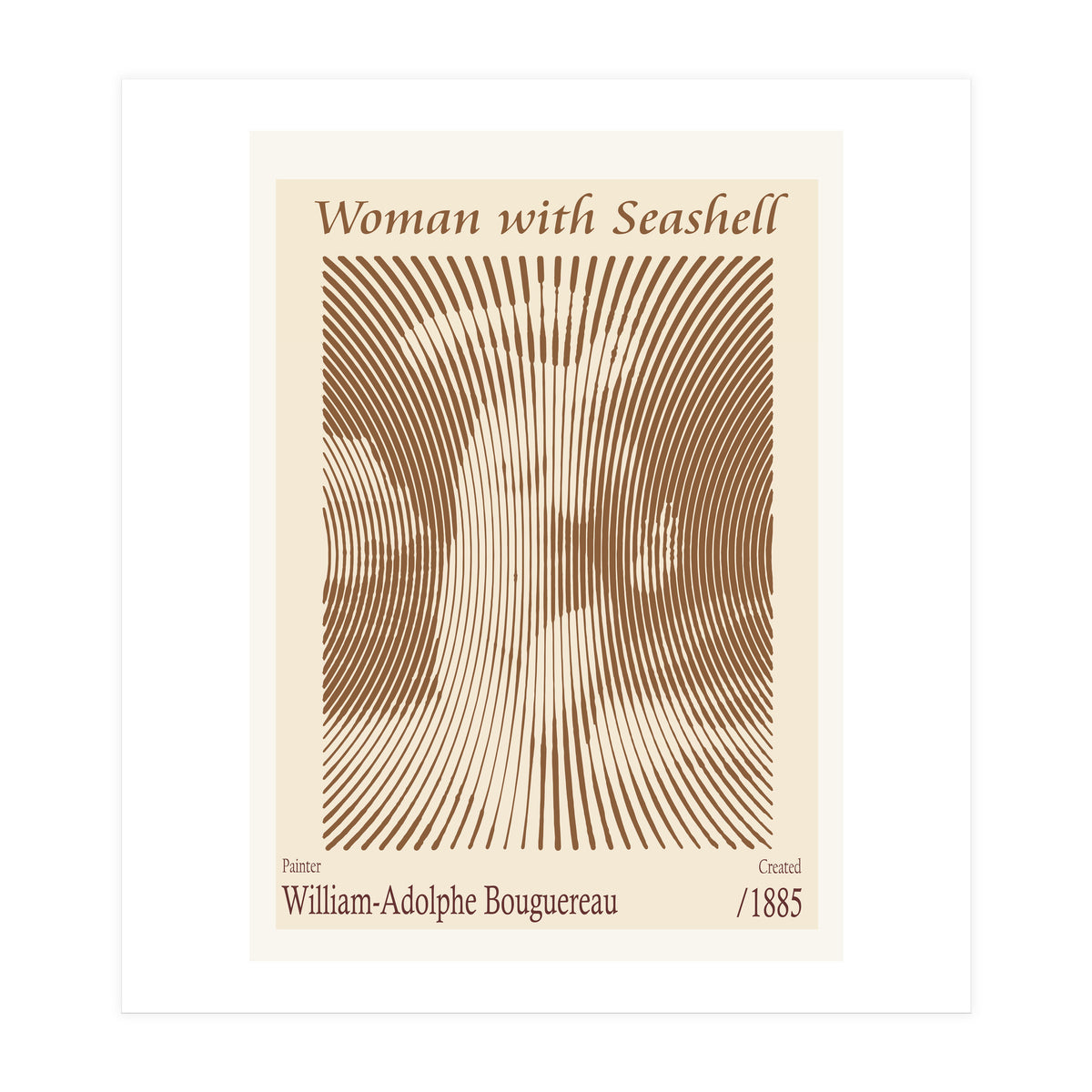 Woman With Seashell – William Adolphe Bouguereau (1885) (Print Only)