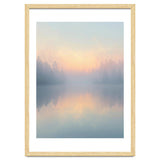 Misty Sunrise Over Pine Forest Lake thumbnail