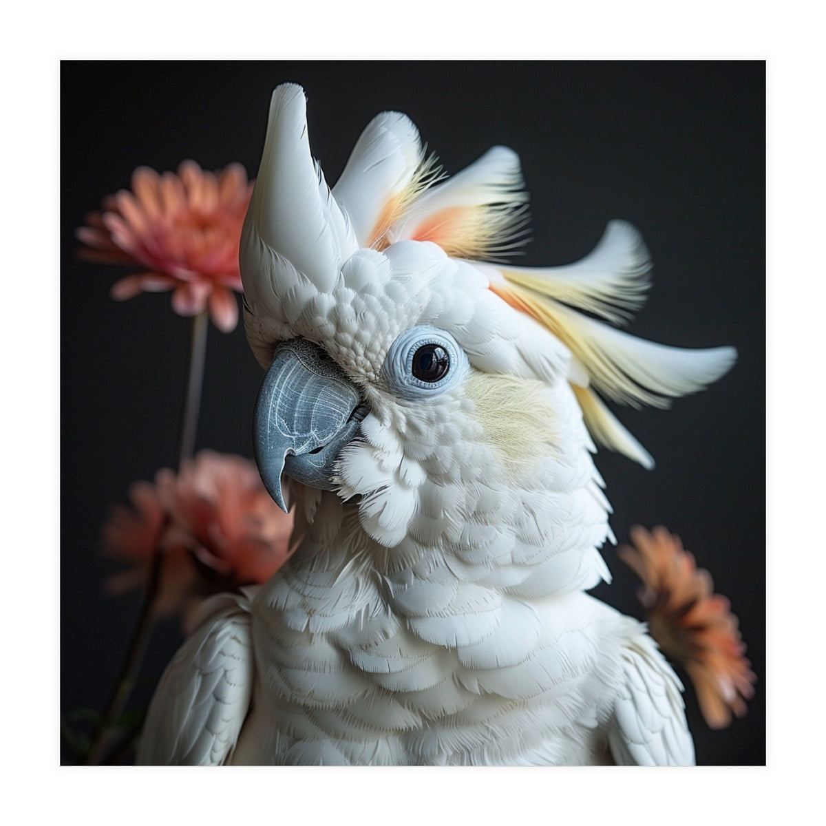 Beautiful Cockatoo Parrot With Yellow Crest (Print Only)