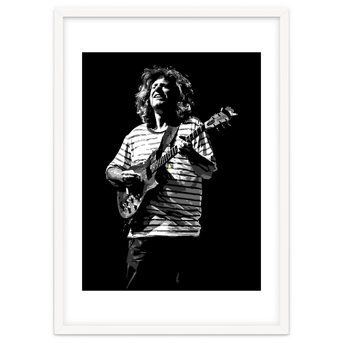Pat Metheny American Jazz Guitarist Legend in Monochrome