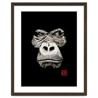 Angry Gorilla White In Black