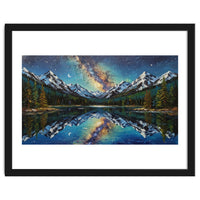 Midnight Mountain Reflection