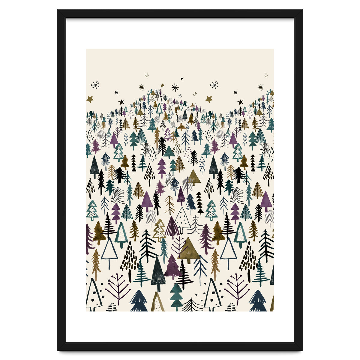 Mountain Forest Trees Winter
