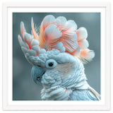 Close Up Of A White Cockatoo With Pink Crest thumbnail