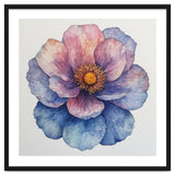 Ethereal Bloom: Watercolor Petals in Indigo and Rose thumbnail