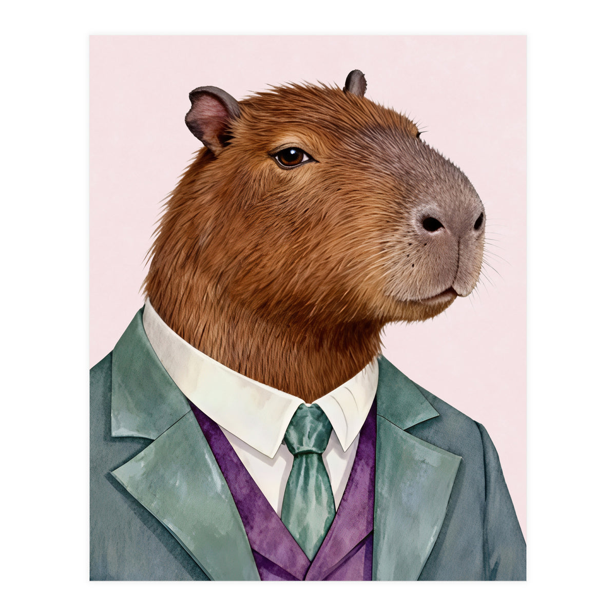 Capybara Fashion Portrait (Print Only)