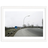 Street light on the curving road thumbnail