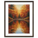 Golden Autumn Reflection: Impasto Forest Landscape thumbnail
