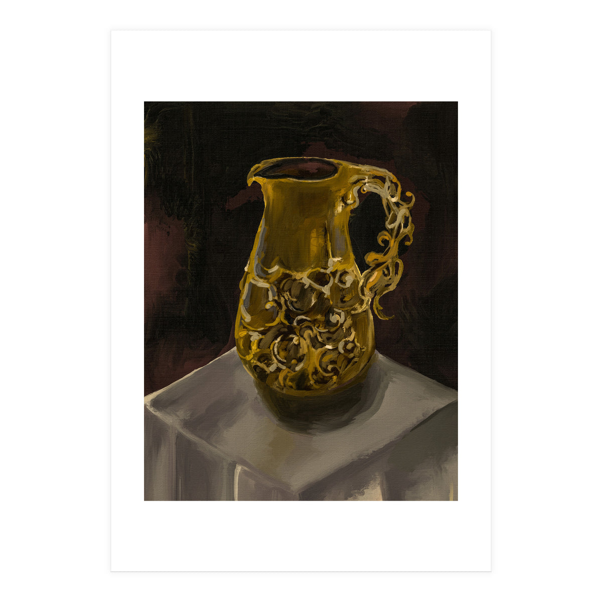 Golden Jug oil painted (Print Only)