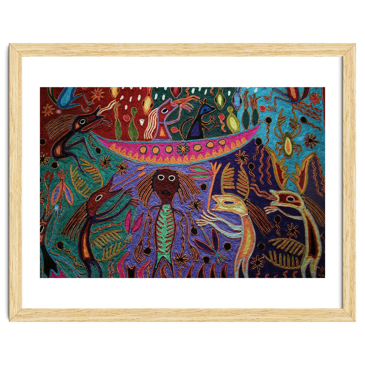 Mexico.Mexico city.National Museum of Anthropology. Huichol art.