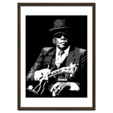 John Lee Hooker American Blues Guitarist in Grayscale thumbnail