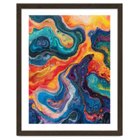 Vibrant Fluid Acrylic Pour Abstract Art