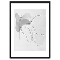 Abstract Black And White Flowing Lines And Shapes